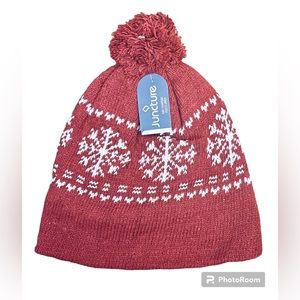 NWT Juncture Fleece Lined Fall/Winter Hats New with Tag Beanie Chapeau-Burgandy